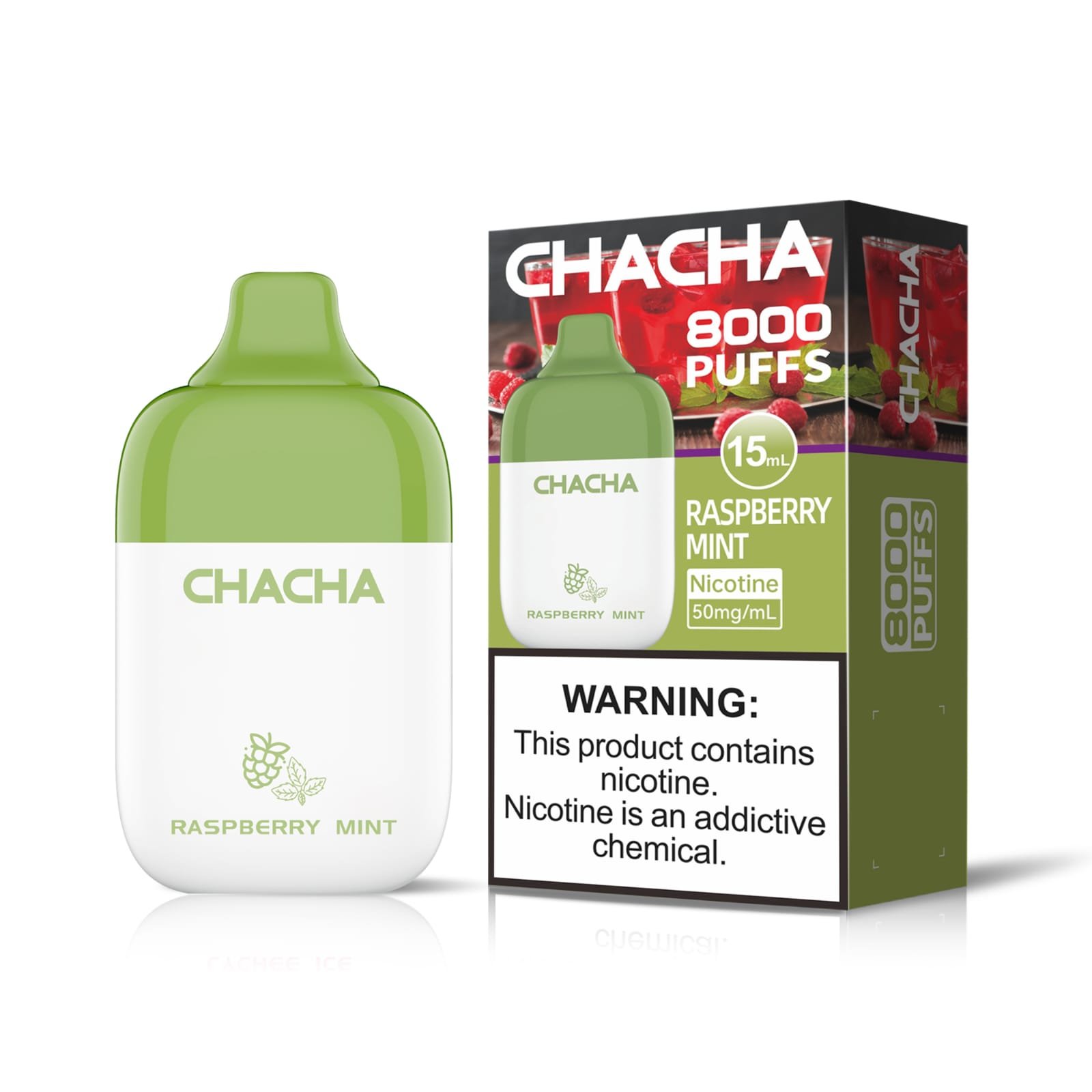CHACHA-DISPOSABLE-VAPE-8000-PUFF-RASPBERRY-MINT.jpg YOONE CHACHA 8000 PUFF – RASPBERRY MINT