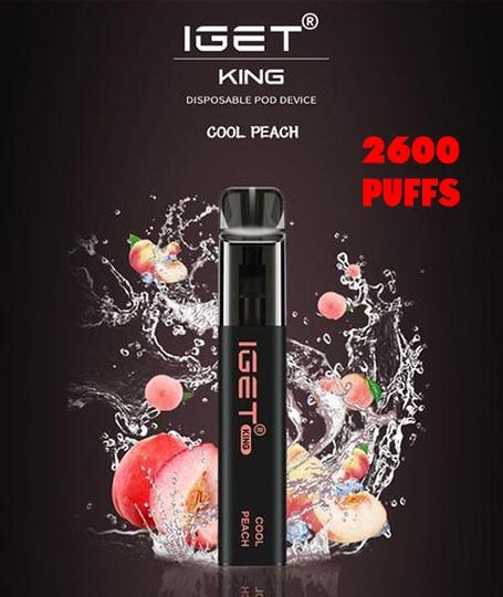KING-COOL-PEACH-IGET-VAPE.jpg iGET KING VAPE 2600 PUFF – COOL PEACH
