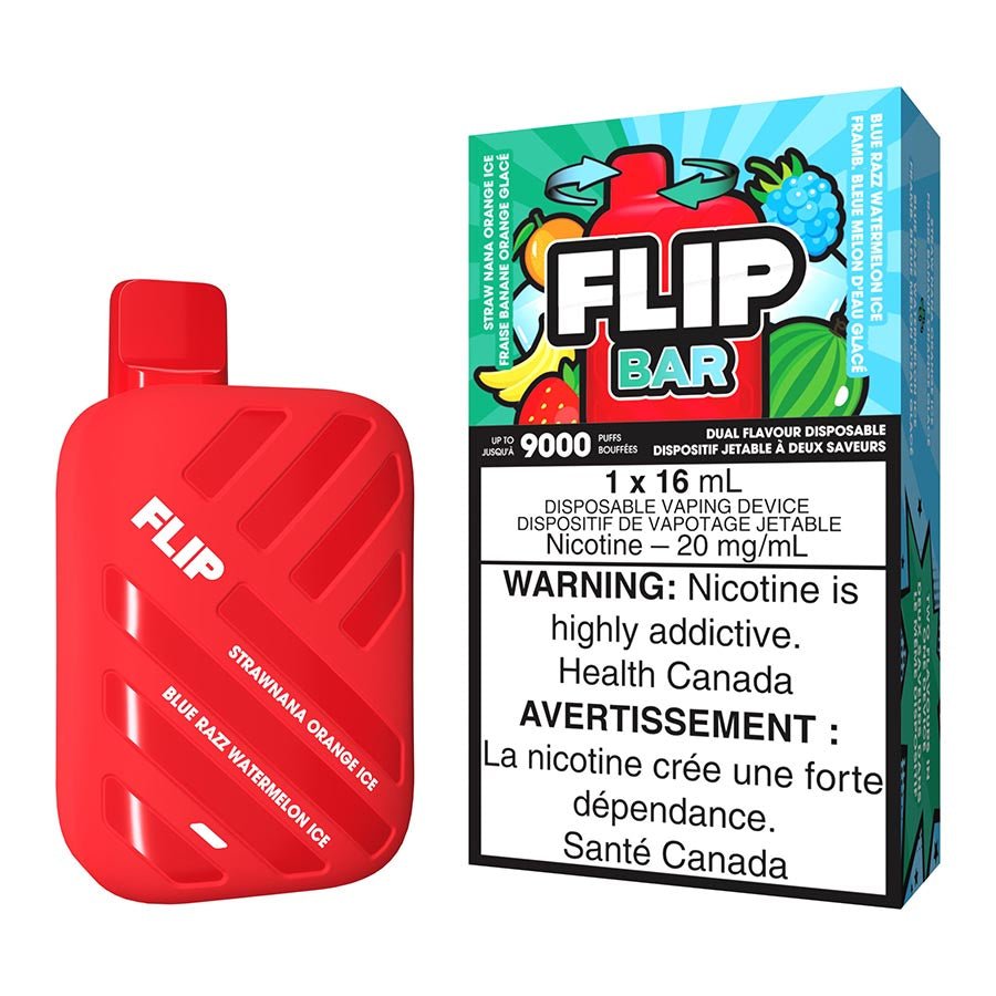 flip-bar-disposable-vape-device-straw-nana-orange-ice-and-blue-razz-watermelon-ice.jpg Flip Bar Disposable Vape Device - Straw Nana Orange Ice And Blue Razz Watermelon Ice
