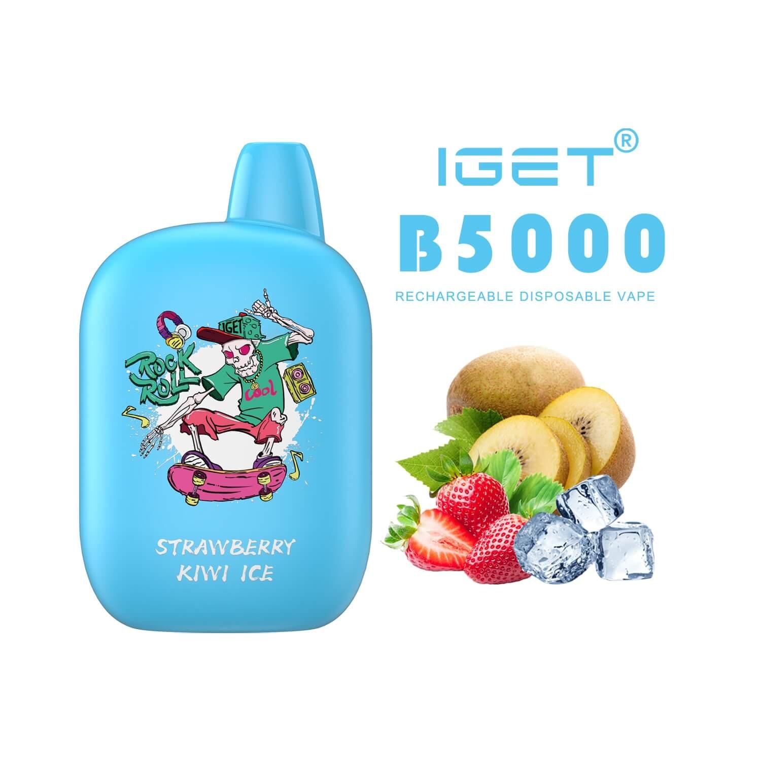 iGET-b5000-Strawberry-Kiwi-Ice-Disposable-Vape-Australia.jpg iGET B5000 VAPE 5000 PUFF – STRAWBERRY KIWI ICE