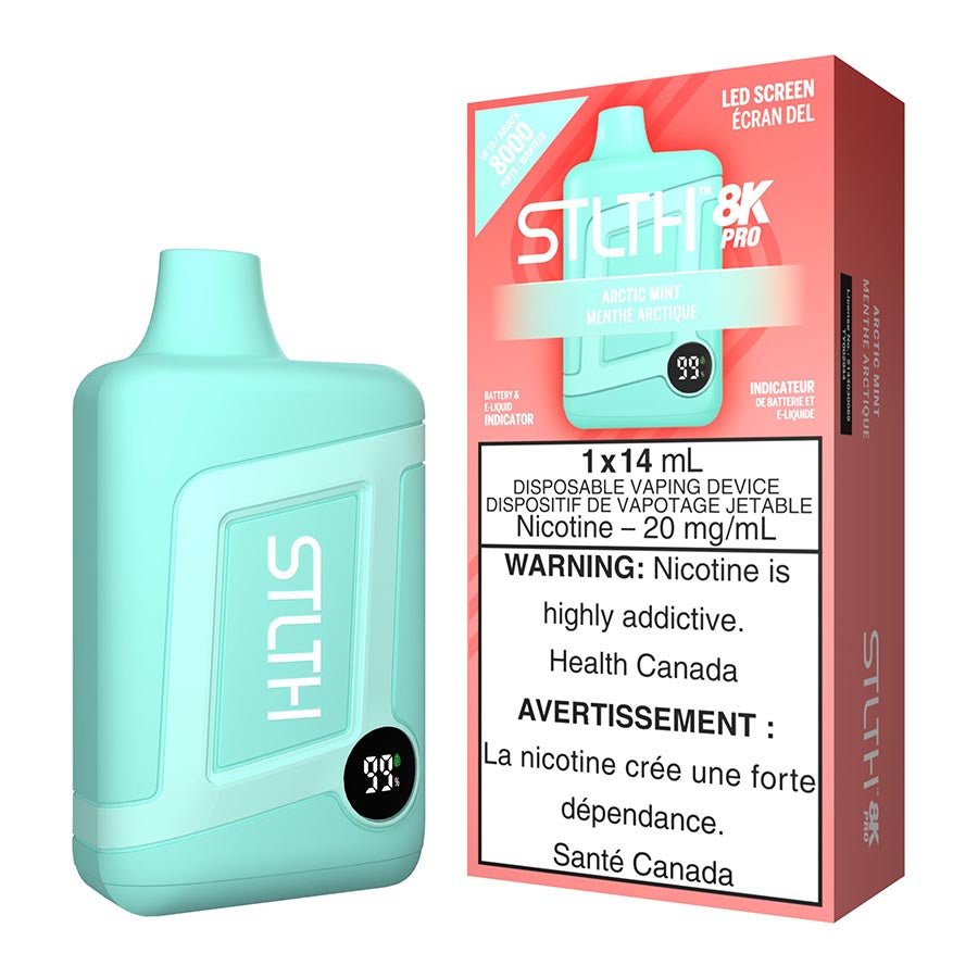stlth-8k-pro-disposable-vape-device-arctic-mint.jpg STLTH 8K Pro Disposable Vape Device - Arctic Mint
