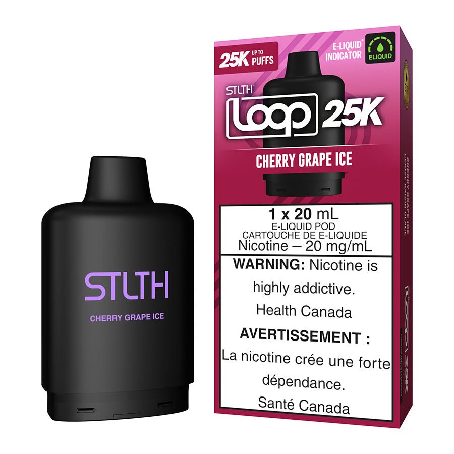stlth-loop-25k-e-liquid-pod-pack-cherry-grape-ice.jpg STLTH Loop 25K E-Liquid Pod Pack - Cherry Grape Ice