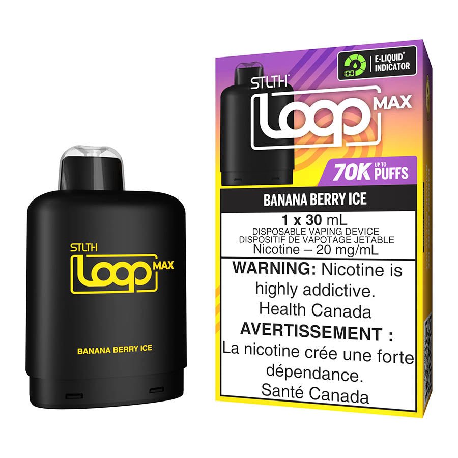 stlth-loop-max-e-liquid-pod-pack-banana-berry-ice.jpg STLTH Loop Max E-Liquid Pod Pack - Banana Berry Ice