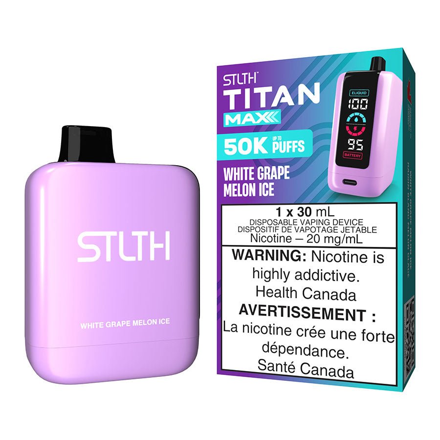 stlth-titan-max-disposable-vape-device-white-grape-melon-ice.jpg STLTH Titan Max Disposable Vape Device - White Grape Melon Ice
